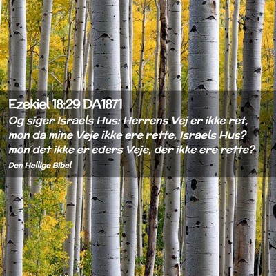 Picture 02 - Ezekiel 18:29 DA1871 - Og siger Israels Hus: Herrens Vej er ikke ret, - Bible Verse Picture