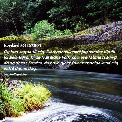 Picture 02 - Ezekiel 2:3 DA1871 - Og han sagde til mig: Du Menneskesøn! jeg sender - Bible Verse Picture