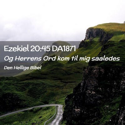 Picture 02 - Ezekiel 20:45 DA1871 - Og Herrens Ord kom til mig - Bible Verse Picture