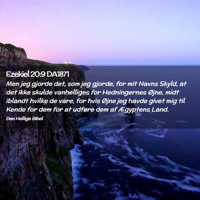 Picture 02 - Ezekiel 20:9 DA1871 - Men jeg gjorde det, som jeg gjorde, for mit Navns - Bible Verse Picture