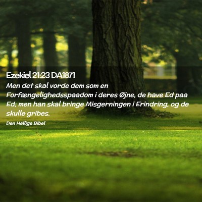 Picture 02 - Ezekiel 21:23 DA1871 - Men det skal vorde dem som en - Bible Verse Picture