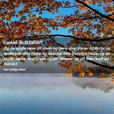 Picture 02 - Ezekiel 26:12 DA1871 - Og de skulle røve dit Gods og gøre dine Varer - Bible Verse Picture