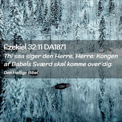 Picture 02 - Ezekiel 32:11 DA1871 - Thi saa siger den Herre, Herre: Kongen af Babels - Bible Verse Picture