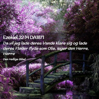 Picture 02 - Ezekiel 32:14 DA1871 - Da vil jeg lade deres Vande klare sig og lade - Bible Verse Picture