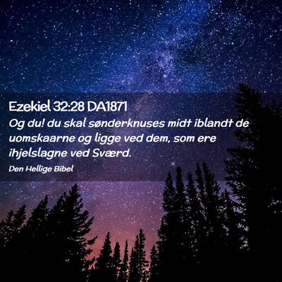 Picture 02 - Ezekiel 32:28 DA1871 - Og du! du skal sønderknuses midt iblandt de - Bible Verse Picture