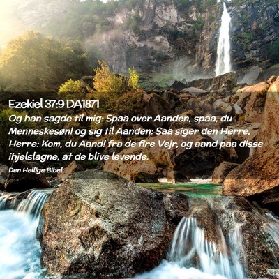 Picture 02 - Ezekiel 37:9 DA1871 - Og han sagde til mig: Spaa over Aanden, spaa, du - Bible Verse Picture