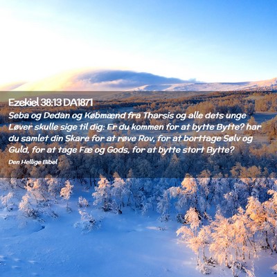 Picture 02 - Ezekiel 38:13 DA1871 - Seba og Dedan og Købmænd fra Tharsis og alle - Bible Verse Picture