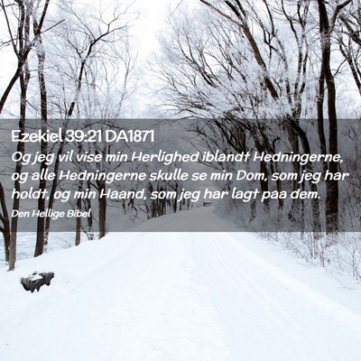 Picture 02 - Ezekiel 39:21 DA1871 - Og jeg vil vise min Herlighed iblandt - Bible Verse Picture