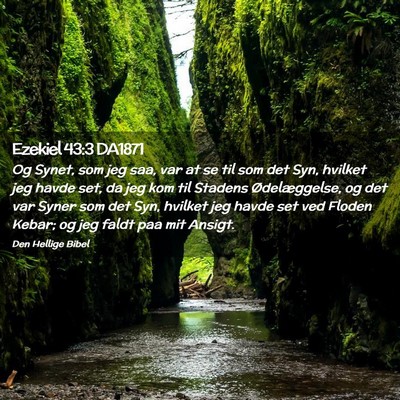 Picture 02 - Ezekiel 43:3 DA1871 - Og Synet, som jeg saa, var at se til som det Syn, - Bible Verse Picture