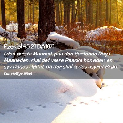 Picture 02 - Ezekiel 45:21 DA1871 - I den første Maaned, paa den fjortende Dag i - Bible Verse Picture