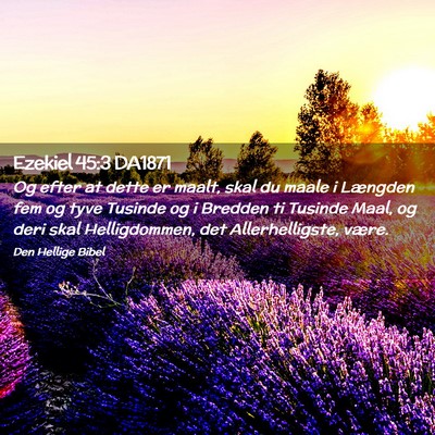 Picture 02 - Ezekiel 45:3 DA1871 - Og efter at dette er maalt, skal du maale i - Bible Verse Picture