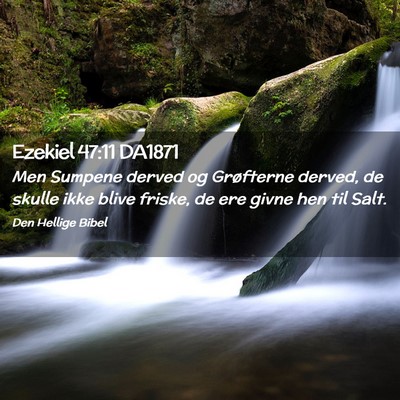 Picture 02 - Ezekiel 47:11 DA1871 - Men Sumpene derved og Grøfterne derved, de - Bible Verse Picture