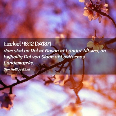 Picture 02 - Ezekiel 48:12 DA1871 - dem skal en Del af Gaven af Landet tilhøre, en - Bible Verse Picture