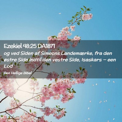 Picture 02 - Ezekiel 48:25 DA1871 - og ved Siden af Simeons Landemærke, fra den - Bible Verse Picture
