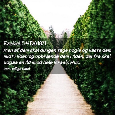 Picture 02 - Ezekiel 5:4 DA1871 - Men af dem skal du igen tage nogle og kaste dem - Bible Verse Picture