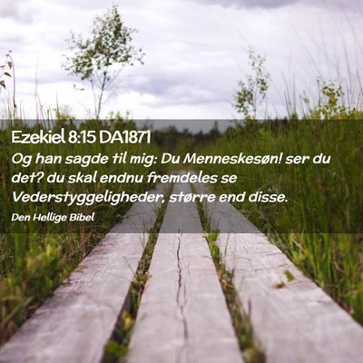 Picture 02 - Ezekiel 8:15 DA1871 - Og han sagde til mig: Du Menneskesøn! ser du - Bible Verse Picture
