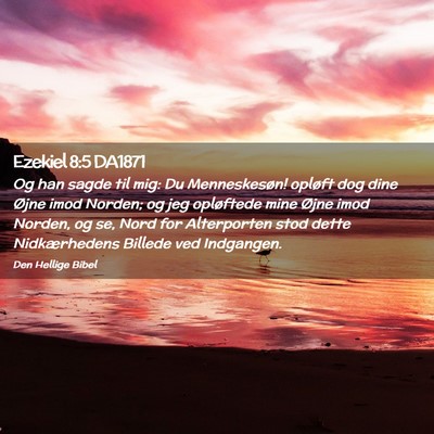 Picture 02 - Ezekiel 8:5 DA1871 - Og han sagde til mig: Du Menneskesøn! opløft - Bible Verse Picture