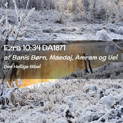 Picture 02 - Ezra 10:34 DA1871 - af Banis Børn, Maedaj, Amram og - Bible Verse Picture