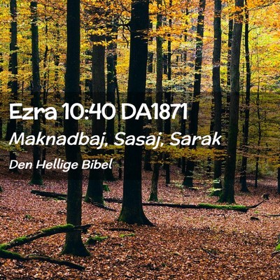 Picture 02 - Ezra 10:40 DA1871 - Maknadbaj, Sasaj, - Bible Verse Picture