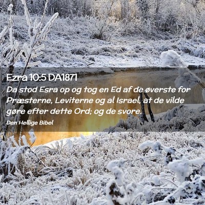 Picture 02 - Ezra 10:5 DA1871 - Da stod Esra op og tog en Ed af de øverste for - Bible Verse Picture