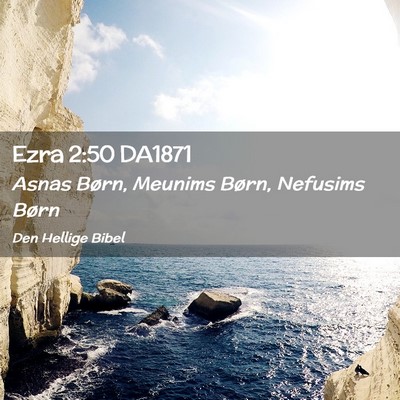 Picture 02 - Ezra 2:50 DA1871 - Asnas Børn, Meunims Børn, Nefusims - Bible Verse Picture