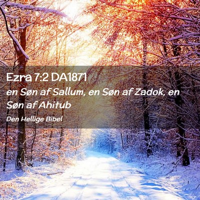 Picture 02 - Ezra 7:2 DA1871 - en Søn af Sallum, en Søn af Zadok, en Søn af - Bible Verse Picture