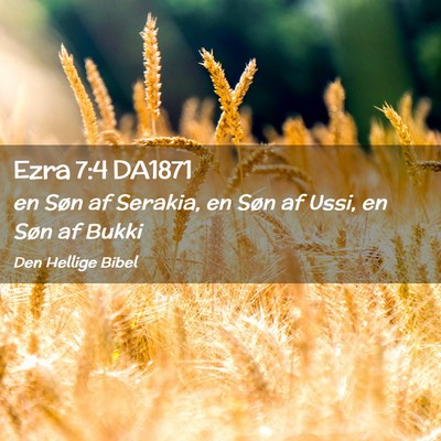 Picture 02 - Ezra 7:4 DA1871 - en Søn af Serakia, en Søn af Ussi, en Søn af - Bible Verse Picture