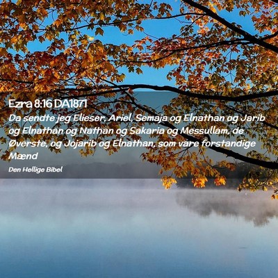 Picture 02 - Ezra 8:16 DA1871 - Da sendte jeg Elieser, Ariel, Semaja og Elnathan - Bible Verse Picture