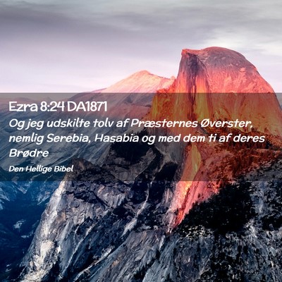 Picture 02 - Ezra 8:24 DA1871 - Og jeg udskilte tolv af Præsternes Øverster, - Bible Verse Picture
