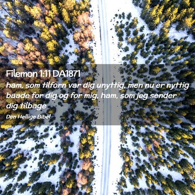 Picture 02 - Filemon 1:11 DA1871 - ham, som tilforn var dig unyttig, men nu er - Bible Verse Picture