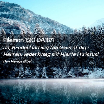 Picture 02 - Filemon 1:20 DA1871 - Ja, Broder! lad mig faa Gavn af dig i Herren, - Bible Verse Picture