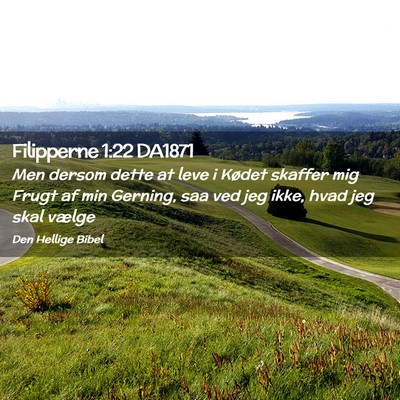 Picture 02 - Filipperne 1:22 DA1871 - Men dersom dette at leve i Kødet skaffer mig - Bible Verse Picture