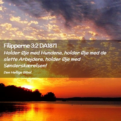 Picture 02 - Filipperne 3:2 DA1871 - Holder Øje med Hundene, holder Øje med de - Bible Verse Picture