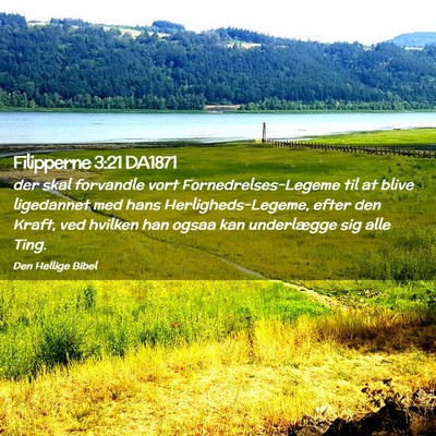 Picture 02 - Filipperne 3:21 DA1871 - der skal forvandle vort Fornedrelses-Legeme til - Bible Verse Picture