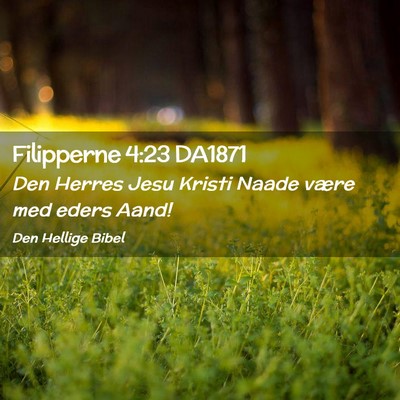 Picture 02 - Filipperne 4:23 DA1871 - Den Herres Jesu Kristi Naade være med eders - Bible Verse Picture