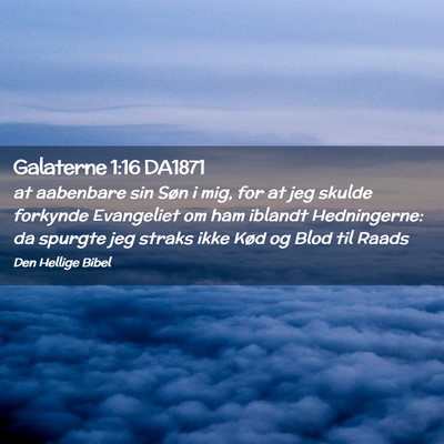 Picture 02 - Galaterne 1:16 DA1871 - at aabenbare sin Søn i mig, for at jeg skulde - Bible Verse Picture