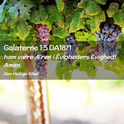 Picture 02 - Galaterne 1:5 DA1871 - ham være Æren i Evigheders Evighed! - Bible Verse Picture
