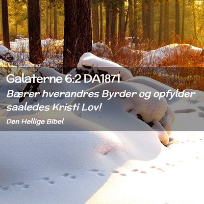 Picture 02 - Galaterne 6:2 DA1871 - Bærer hverandres Byrder og opfylder saaledes - Bible Verse Picture