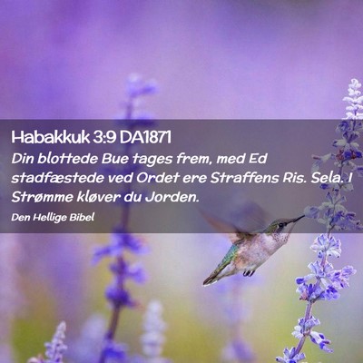 Picture 02 - Habakkuk 3:9 DA1871 - Din blottede Bue tages frem, med Ed stadfæstede - Bible Verse Picture