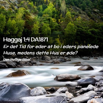 Picture 02 - Haggaj 1:4 DA1871 - Er det Tid for eder at bo i eders panelede Huse, - Bible Verse Picture