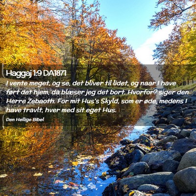 Picture 02 - Haggaj 1:9 DA1871 - I vente meget, og se, det bliver til lidet, og - Bible Verse Picture
