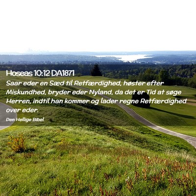 Picture 02 - Hoseas 10:12 DA1871 - Saar eder en Sæd til Retfærdighed, høster - Bible Verse Picture