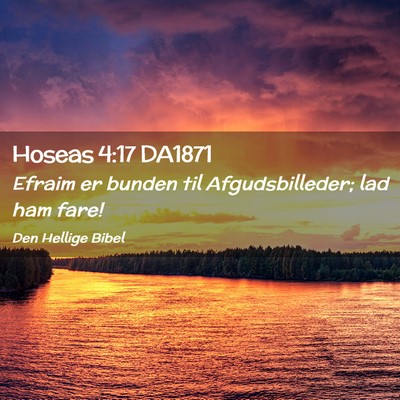 Picture 02 - Hoseas 4:17 DA1871 - Efraim er bunden til Afgudsbilleder; lad ham - Bible Verse Picture