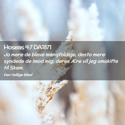 Picture 02 - Hoseas 4:7 DA1871 - Jo mere de bleve mangfoldige, desto mere syndede - Bible Verse Picture