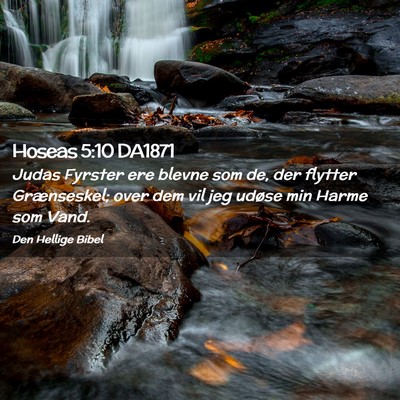 Picture 02 - Hoseas 5:10 DA1871 - Judas Fyrster ere blevne som de, der flytter - Bible Verse Picture