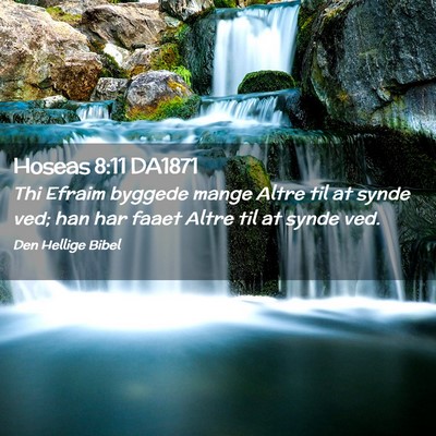 Picture 02 - Hoseas 8:11 DA1871 - Thi Efraim byggede mange Altre til at synde ved; - Bible Verse Picture