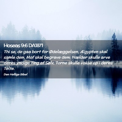 Picture 02 - Hoseas 9:6 DA1871 - Thi se, de gaa bort for Ødelæggelsen, Ægypten - Bible Verse Picture