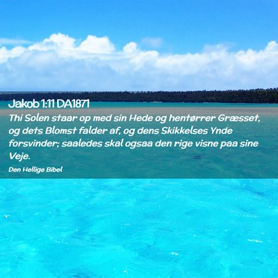 Picture 02 - Jakob 1:11 DA1871 - Thi Solen staar op med sin Hede og hentørrer - Bible Verse Picture