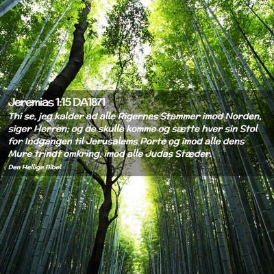 Picture 02 - Jeremias 1:15 DA1871 - Thi se, jeg kalder ad alle Rigernes Stammer imod - Bible Verse Picture