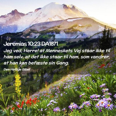 Picture 02 - Jeremias 10:23 DA1871 - Jeg ved, Herre! at Menneskets Vej staar ikke til - Bible Verse Picture